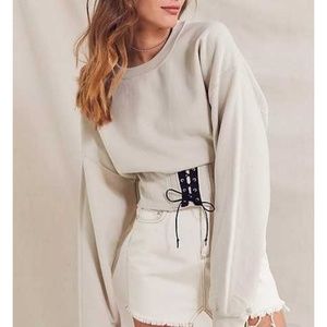 NEW Urban Renewal Recycled Tie-Front Sweatshirt